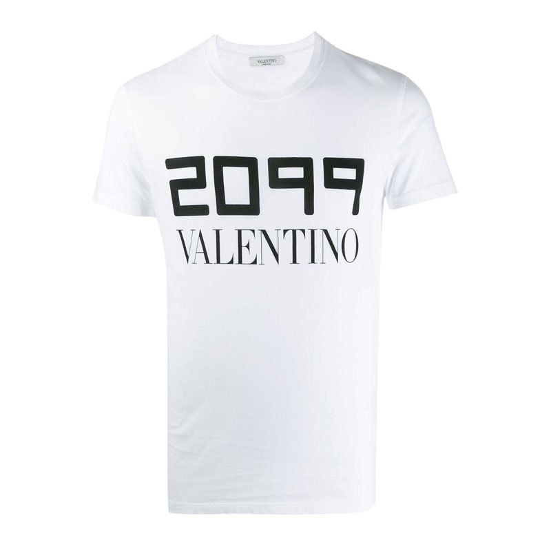 [발렌티노] 남성 로고 라운드넥 반팔 티셔츠 (화이트) SV0MG04E 5SJ 0BO
