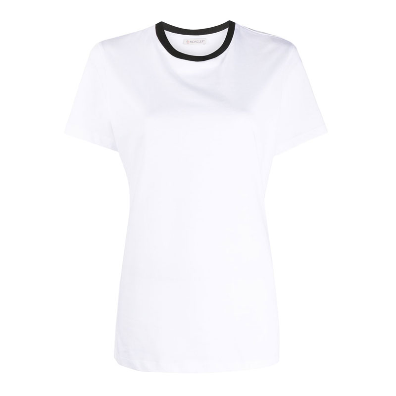 [몽클레어] 여성 백 로고 프린팅 반팔 티셔츠 (화이트) 8C77810 V8161 001
