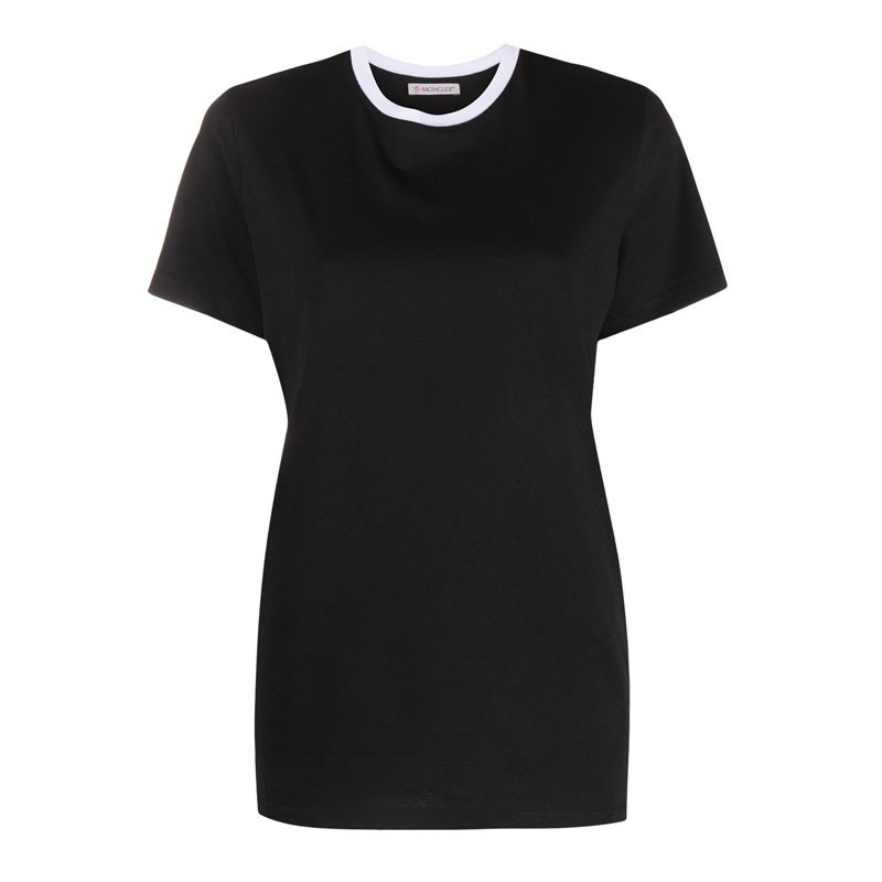 [몽클레어] 여성 백 로고 프린팅 반팔 티셔츠 (블랙) 8C77810 V8161 999