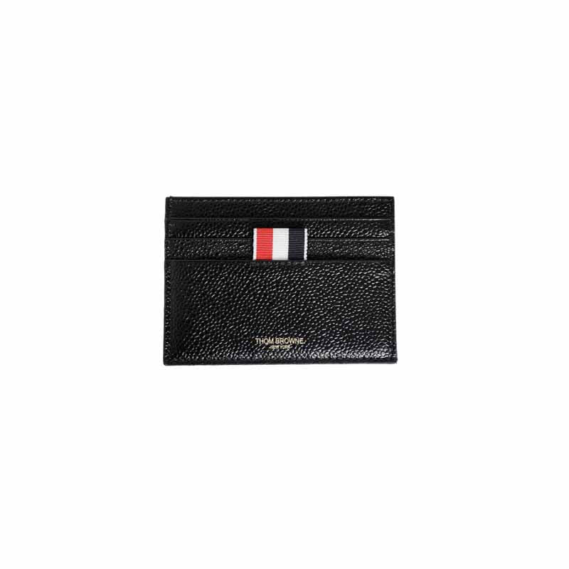 [톰브라운] 로고 탭 레더 카드 지갑 (블랙) MAW165B 05581 001
