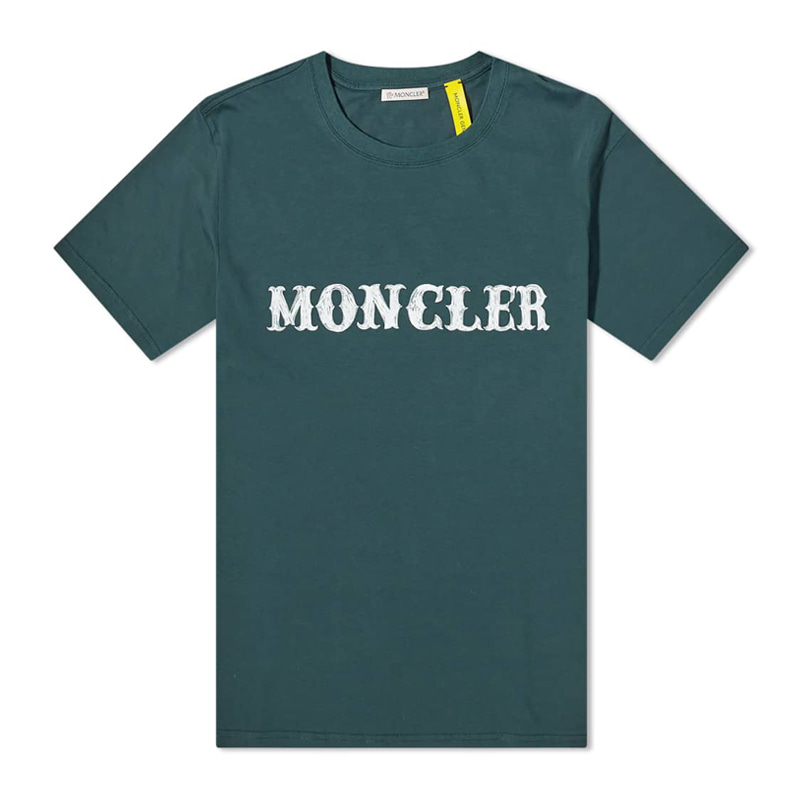 [몽클레어] 남성 지니어스 프래그먼트 로고 반팔 티셔츠 (그린) 8C00001 M2350 850