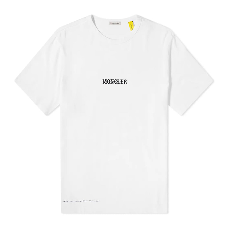 [몽클레어] 남성 지니어스 프래그먼트 서커스 로고 반팔 티셔츠 (화이트) 8C00003 M2353 001