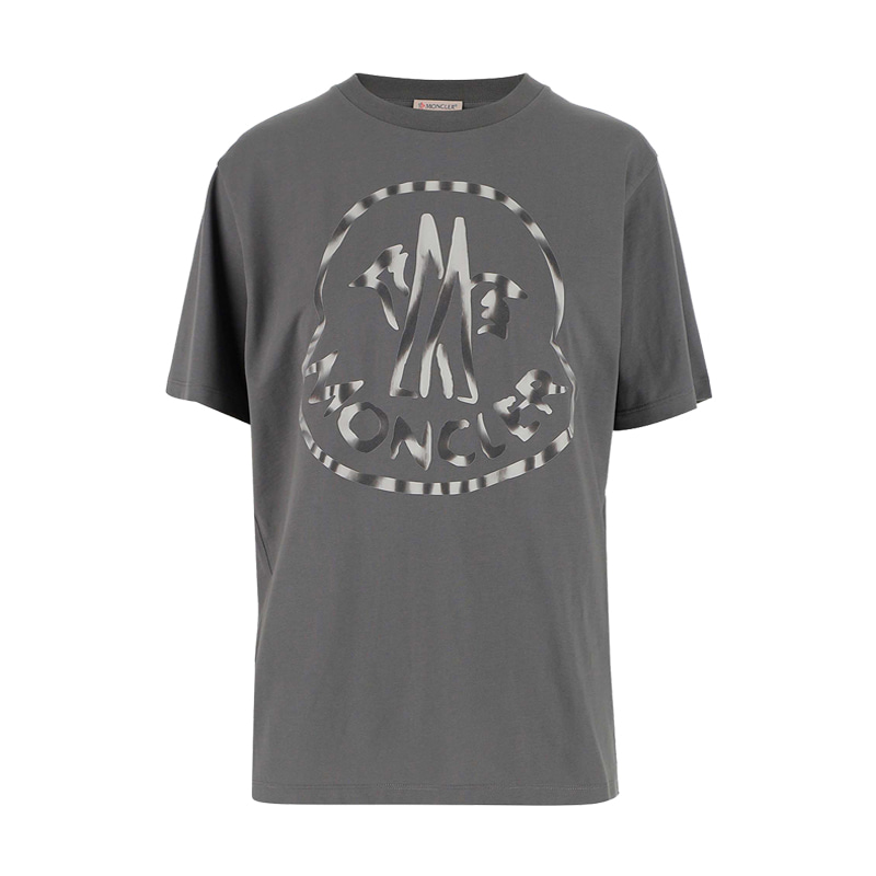 [몽클레어] 여성 홀로그램 로고 프린트 반팔 티셔츠 (다크그레이) 8C00018 899WS 939