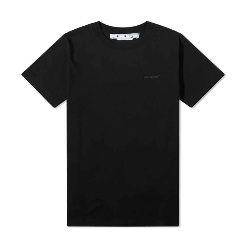 [오프화이트] 남성 다이애그널 슬림핏 반팔 티셔츠 (블랙) OMAA027C99JER001 1010
