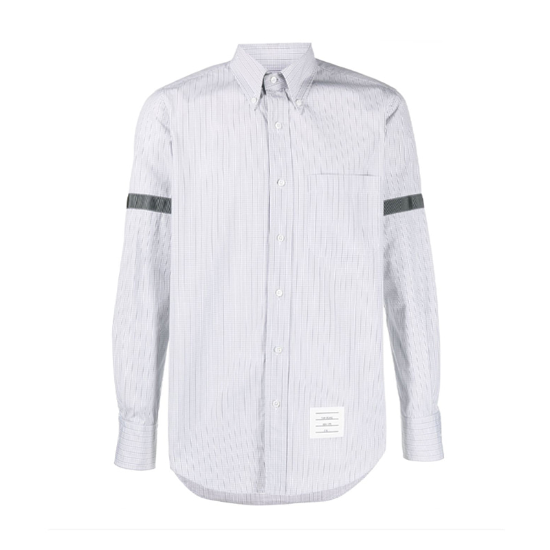 [톰브라운] 남성 마이크로 체크 포플린 암밴딩 셔츠 (그레이) MWL301A F0011 035