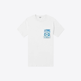 로에베 남성 아나그램 페인트 프린팅 반팔 티셔츠 (화이트) H526Y22X25 2100