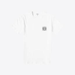 로에베 남성 로고 레귤러 핏 반팔 티셔츠 (화이트) H526Y22X75 2100