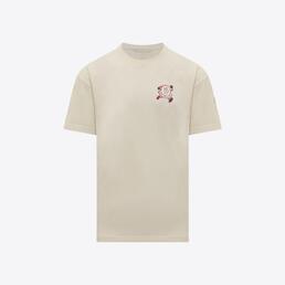 몽클레어 남성 가슴 로고 반팔 티셔츠 (크림) 8C00019 M2326 038