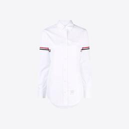 톰브라운 여성 암밴드 포플린 셔츠 (화이트) FLL019E 03113 100