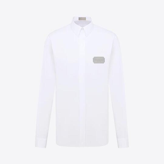 디올 남성 쿠튀르 코튼 포플린 셔츠 (화이트) 313C525A1581 C088
